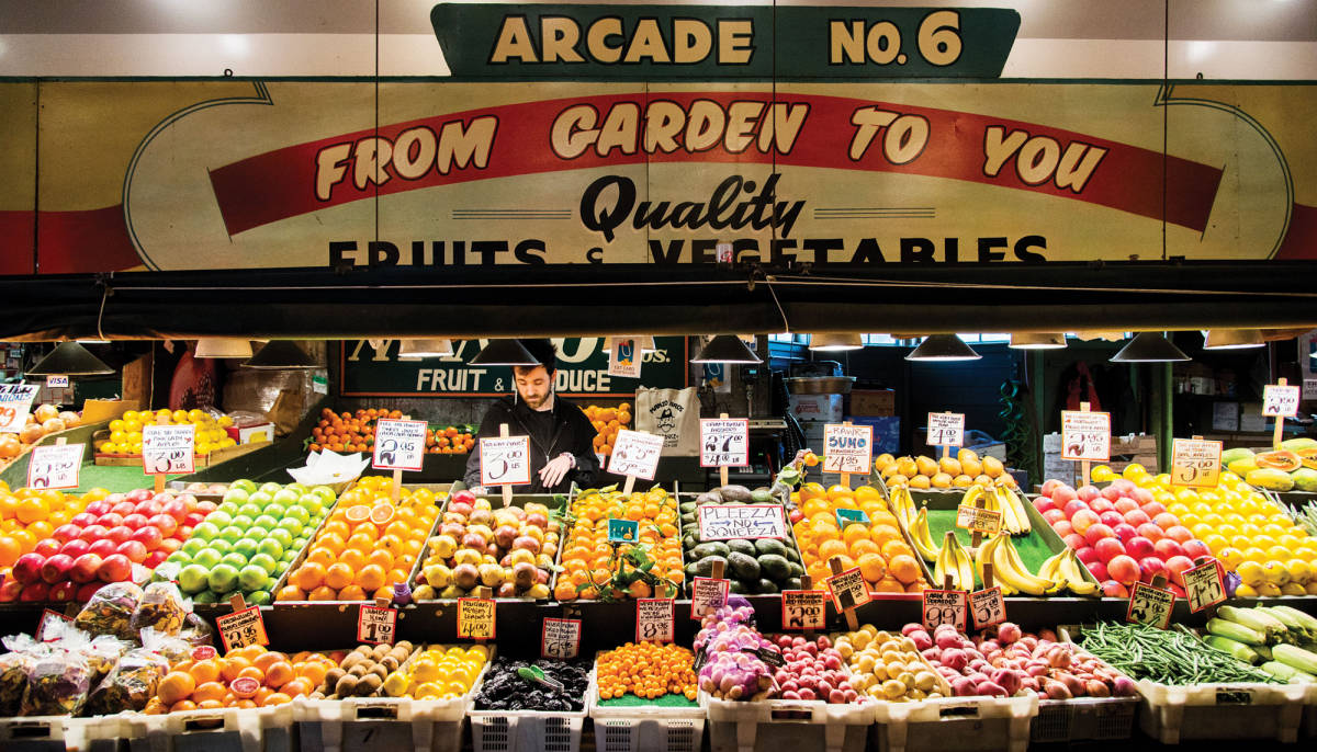 Fresh Produce Display At Pike Place Market Wallpaper