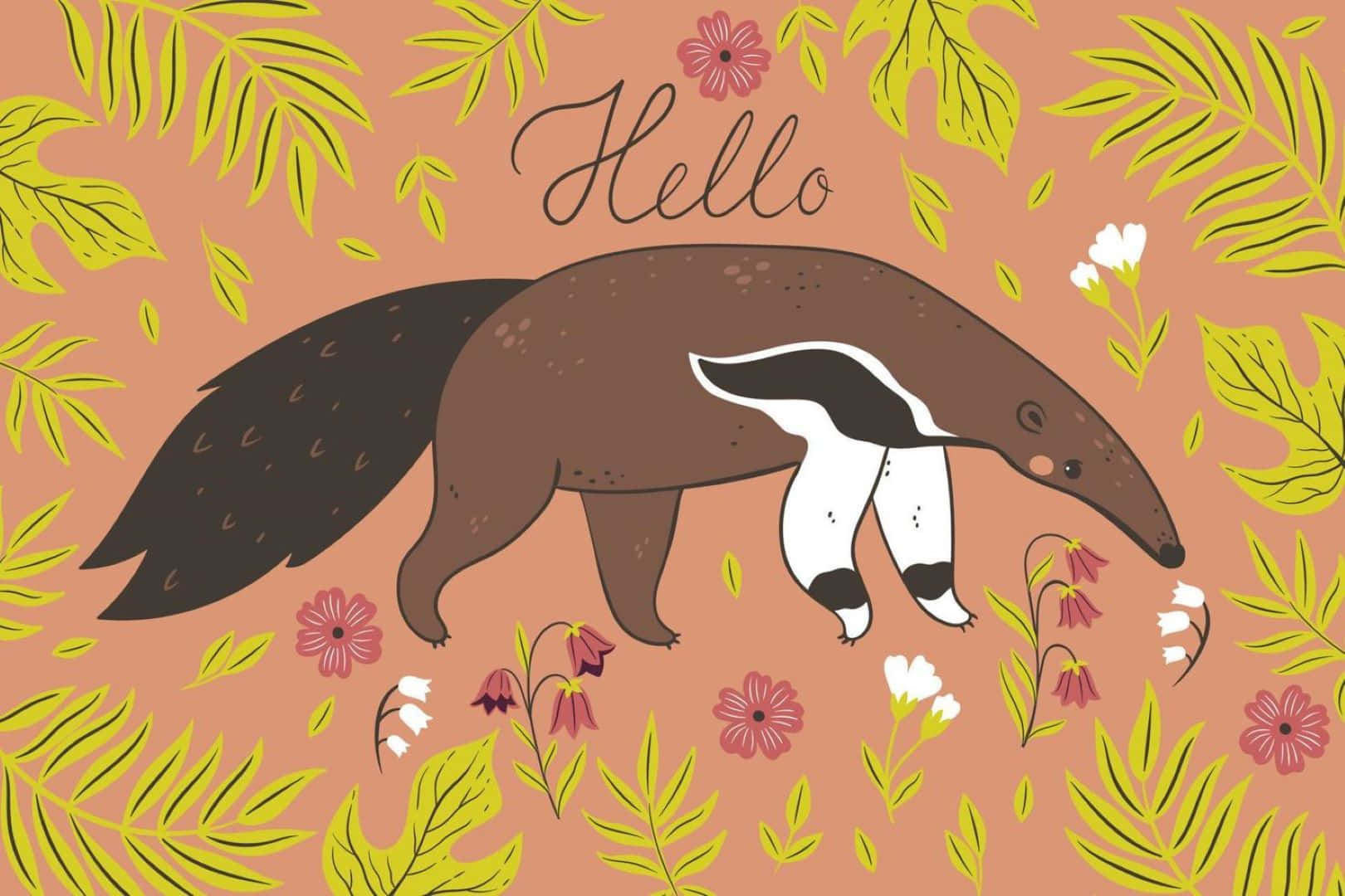 Friendly Anteater Greeting Wallpaper