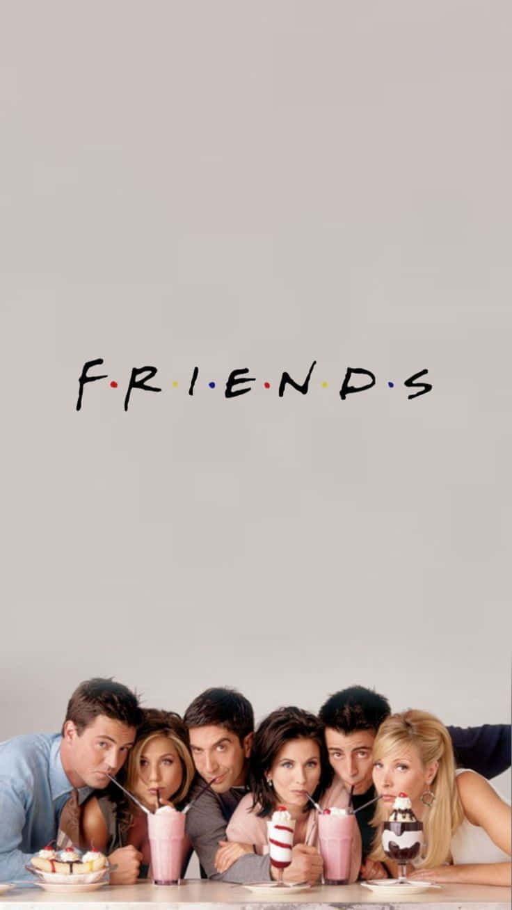 Friends Iphone Drinking Milkshakes Wallpaper