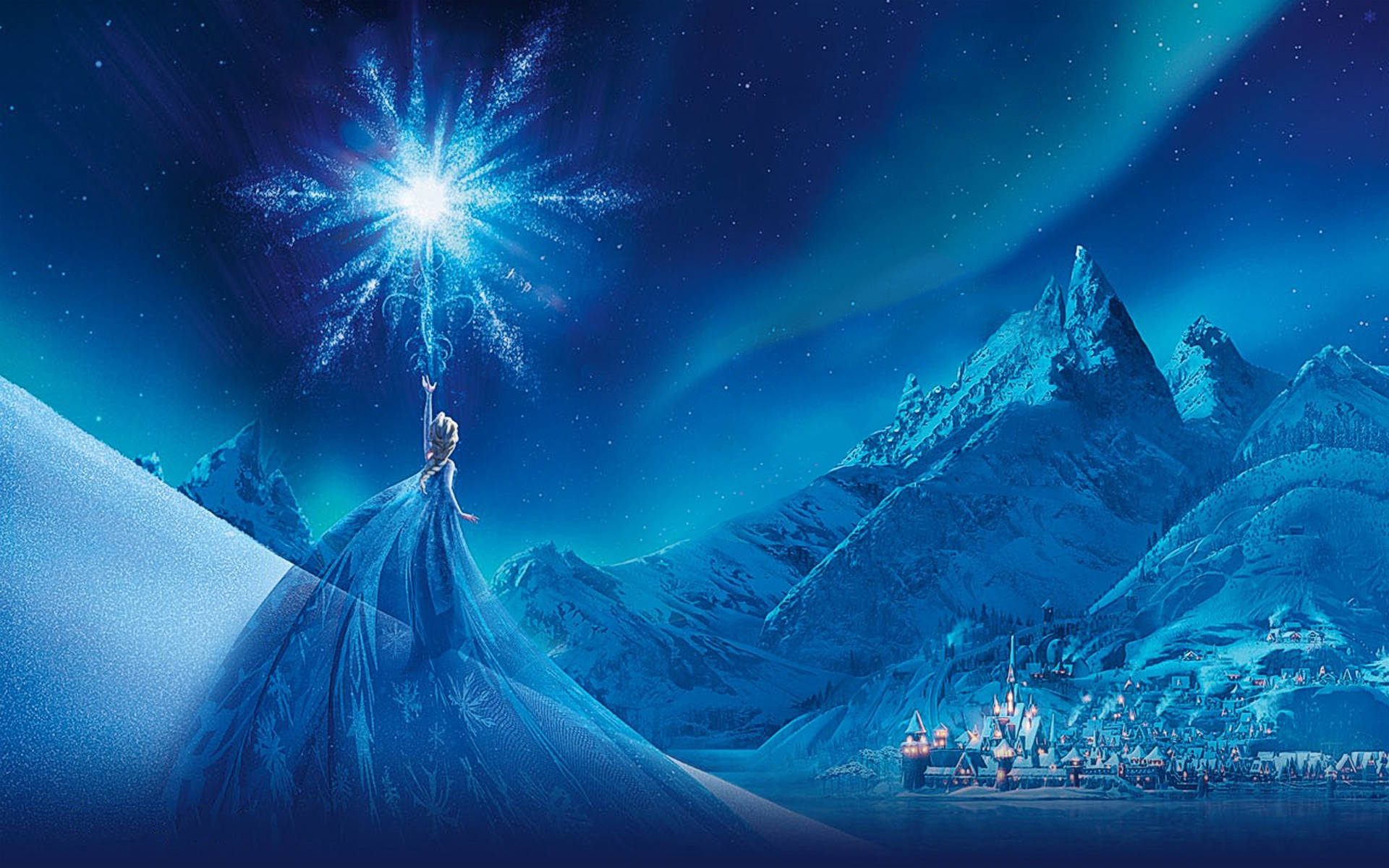 Frozen Town Elsa Wallpaper