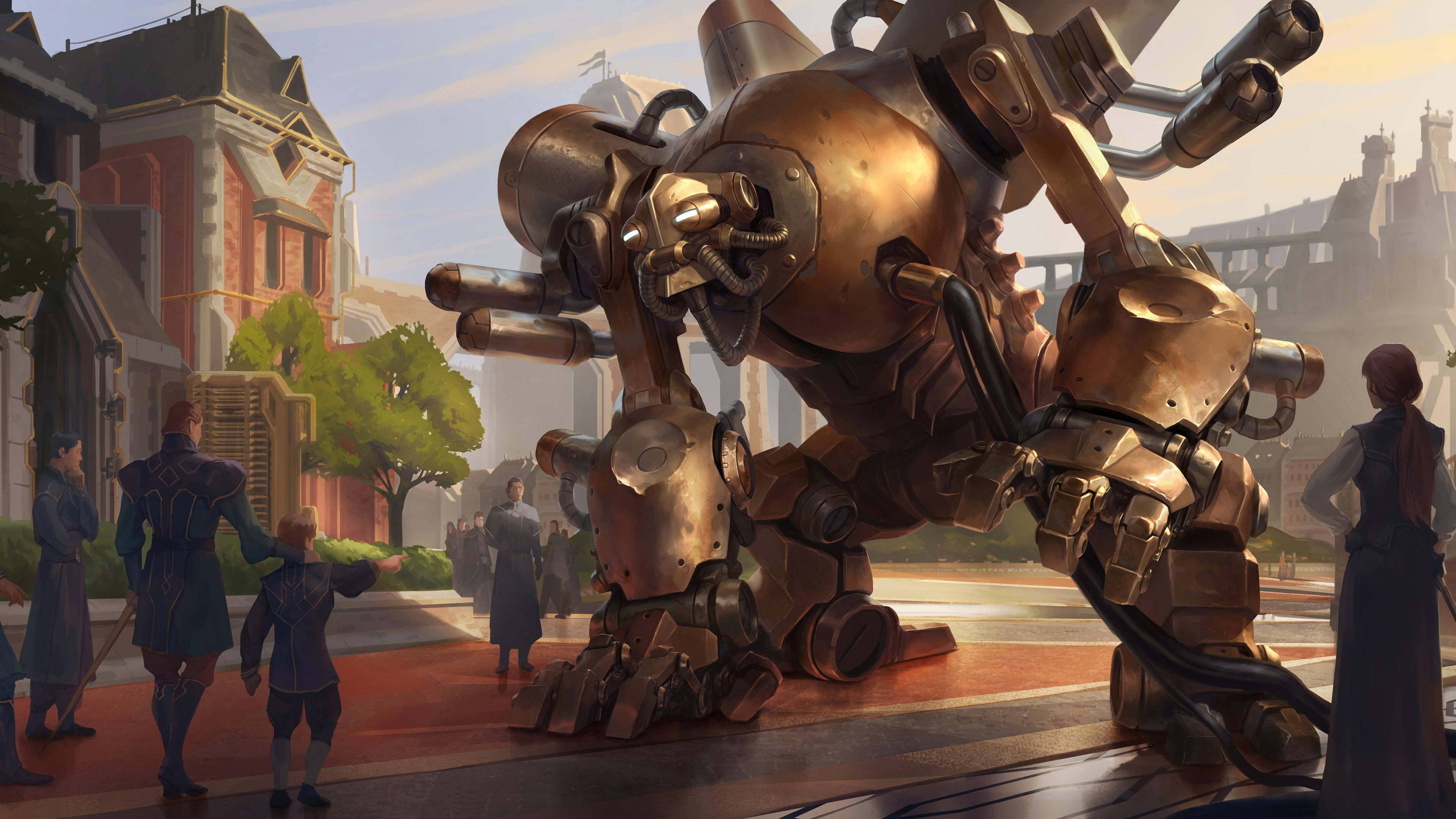 Full 4k Steampunk Giant Robot Wallpaper