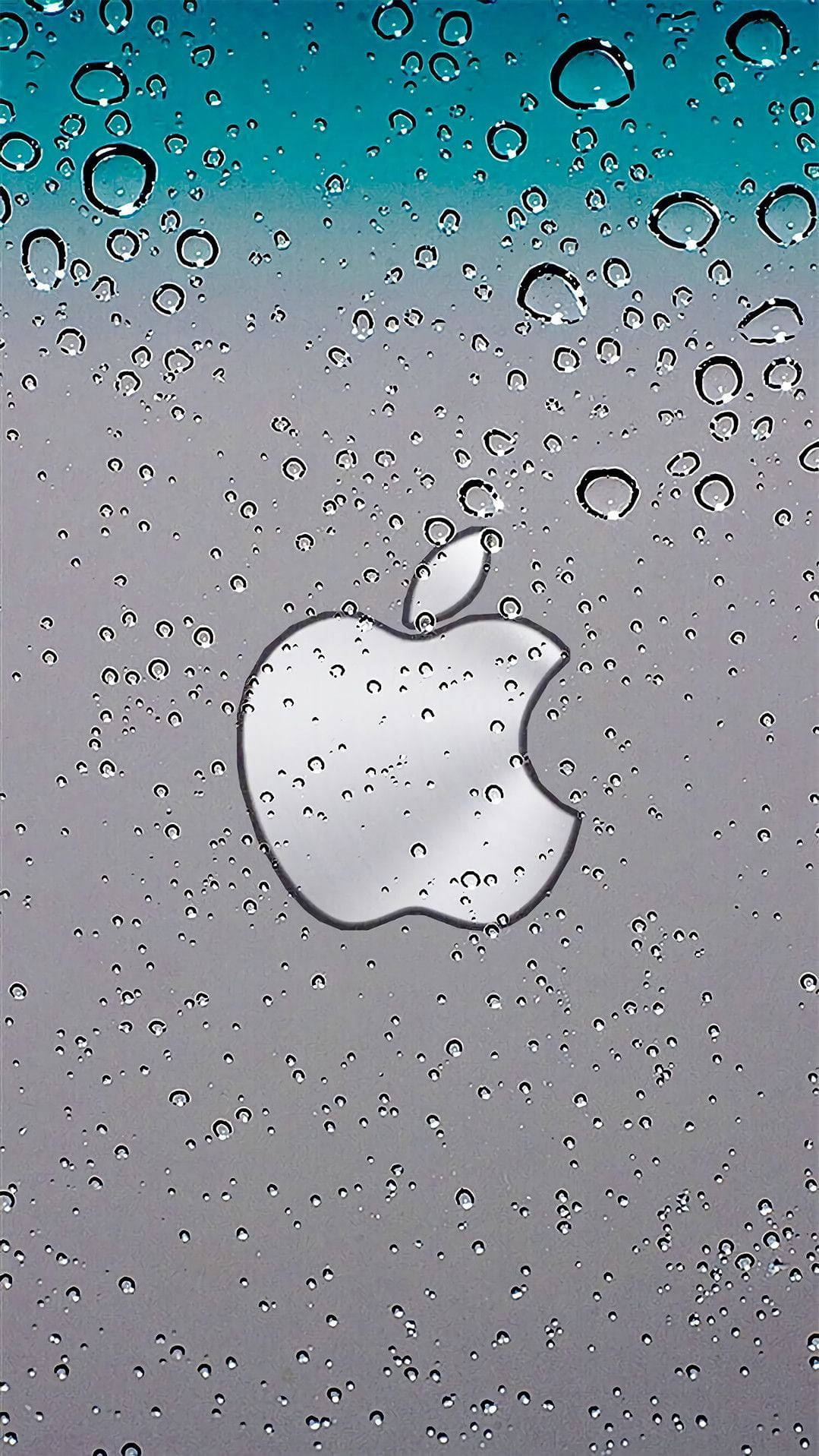 Full Hd Apple With Water Droplets Wallpaper