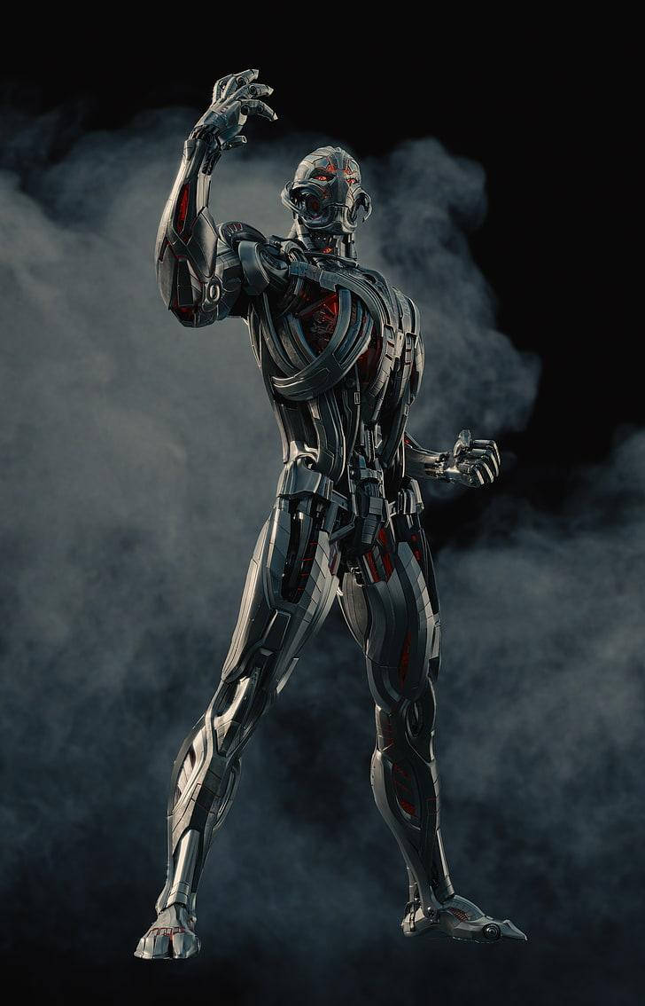 Full Hd Ultron With Smoke Android Wallpaper
