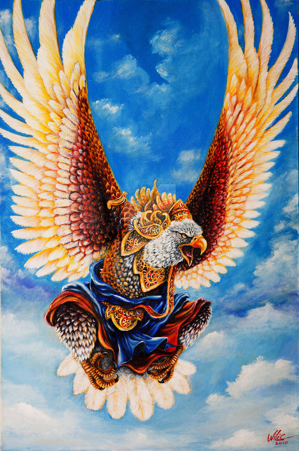 Fully Equipped Lord Garuda Wallpaper