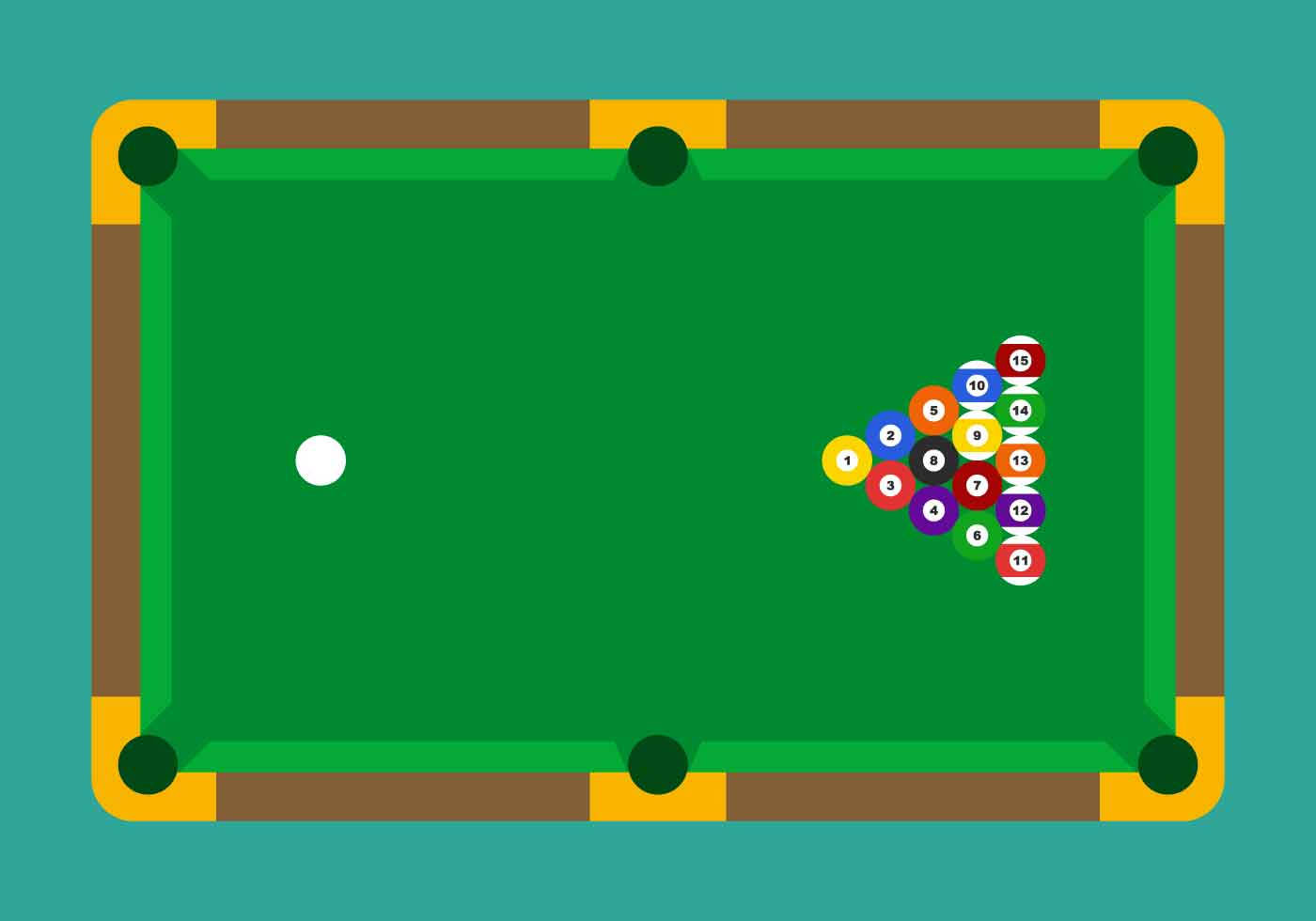 Fun Billiards Game From Above Wallpaper