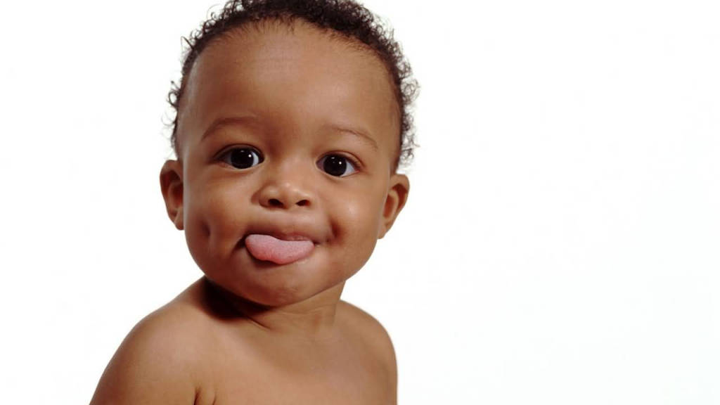 Funny Baby With Dimple Wallpaper