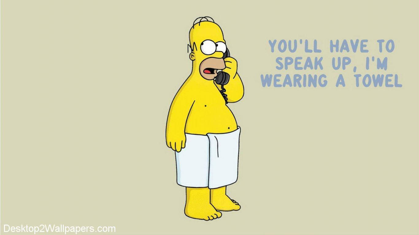 Funny Cartoon Of Homer Simpson Wallpaper