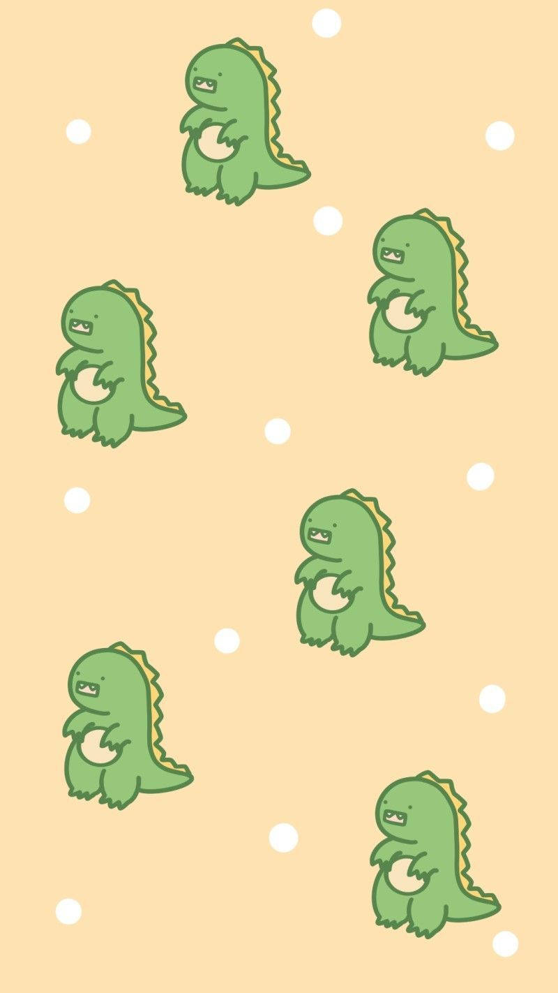 Funny Dinosaur Pattern Wallpaper