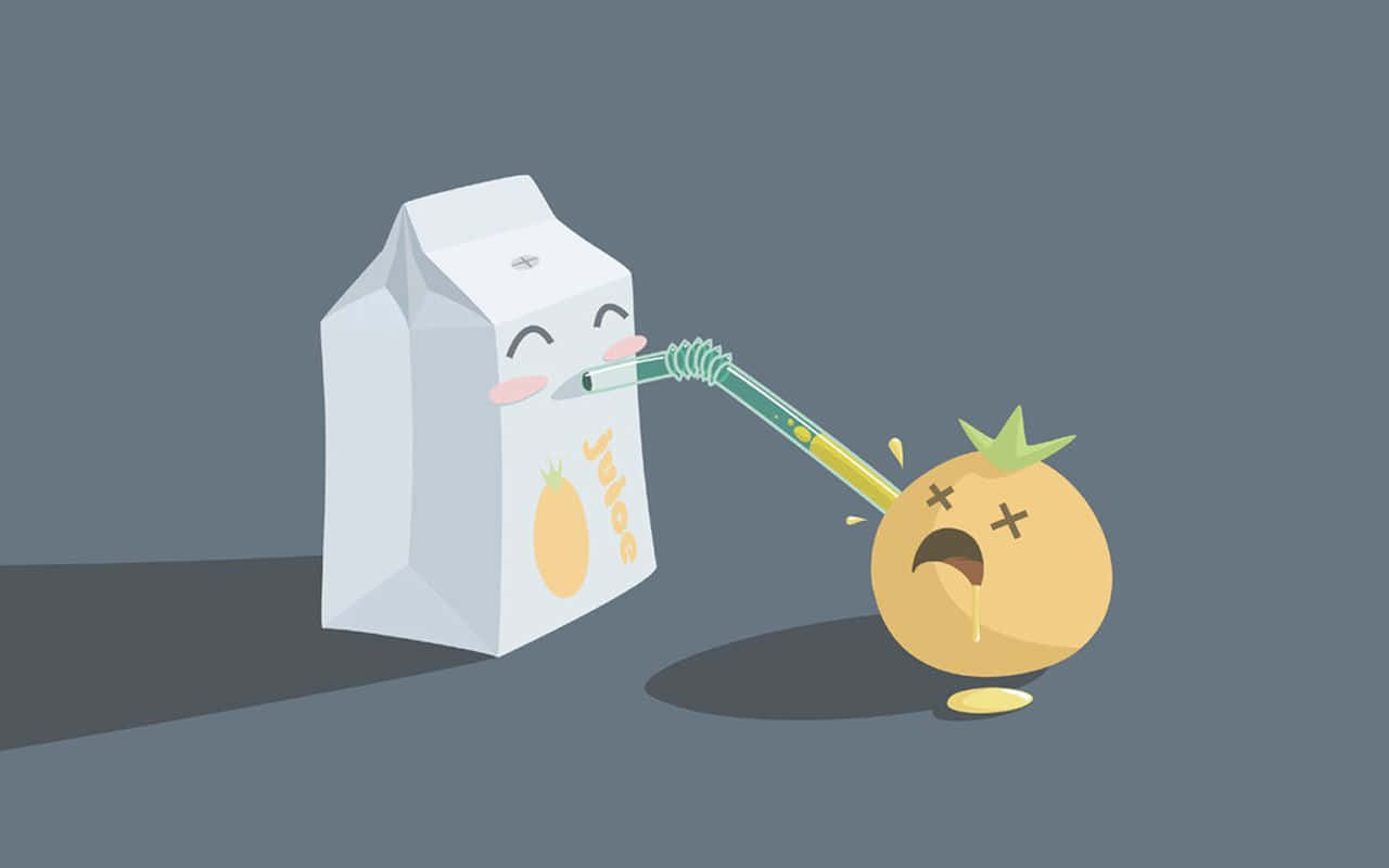Funny Food Orange Juice Wallpaper