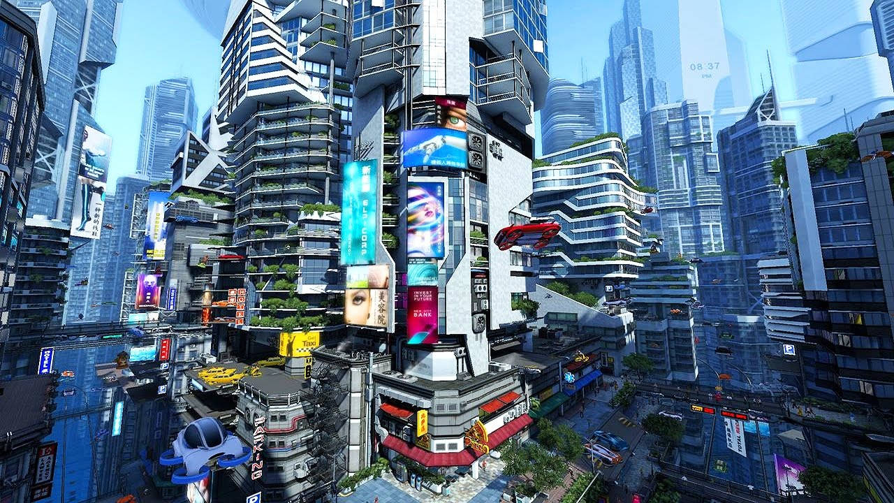 Futuristic City 3d Wallpaper