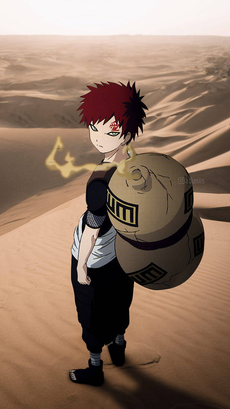 Gaara Iphone With Powerful Technology Wallpaper