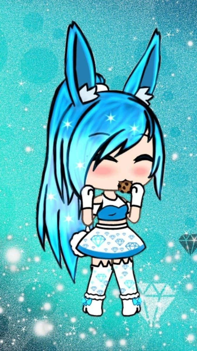 Gacha Life Cute Blue Girl Wallpaper