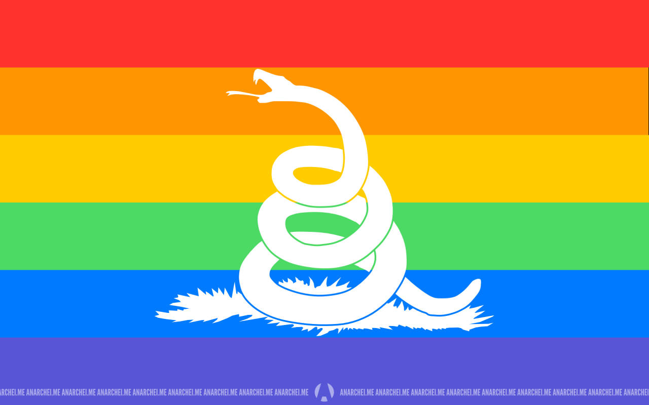 Gadsden Flag Lgbtqia++ Design Wallpaper