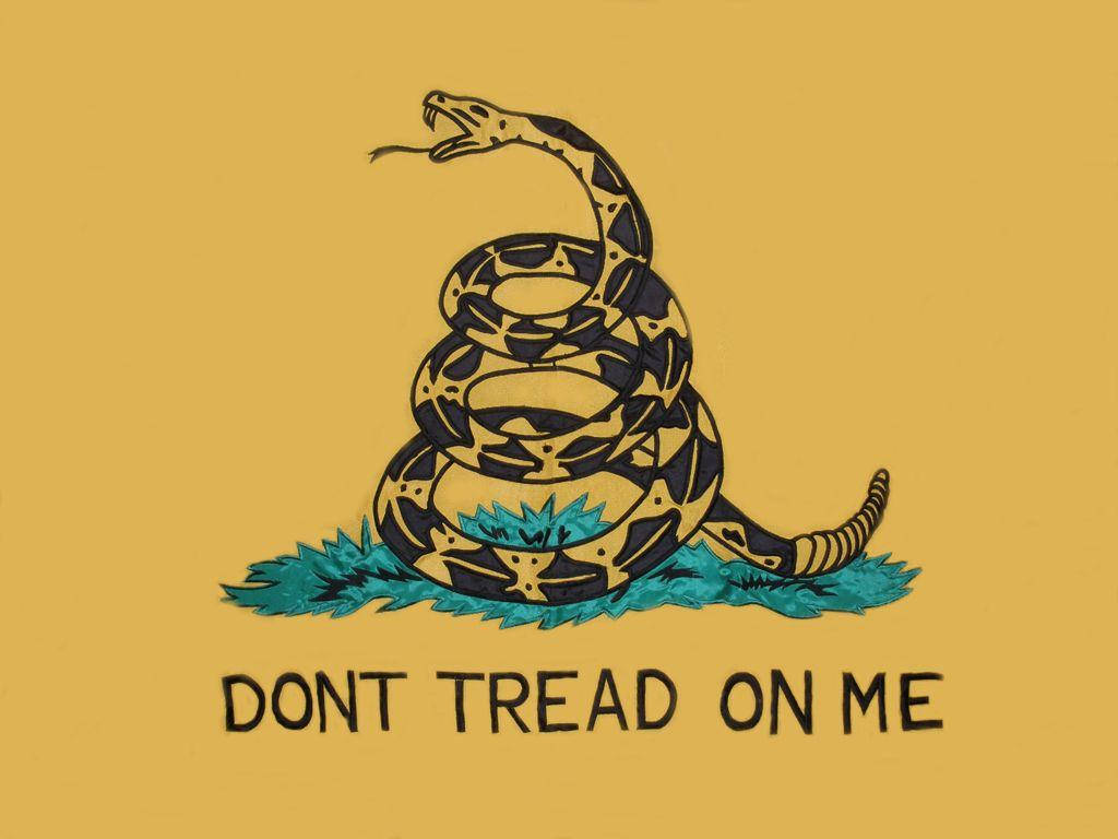 Gadsden Flag Rattlesnake Old Yellow Wallpaper