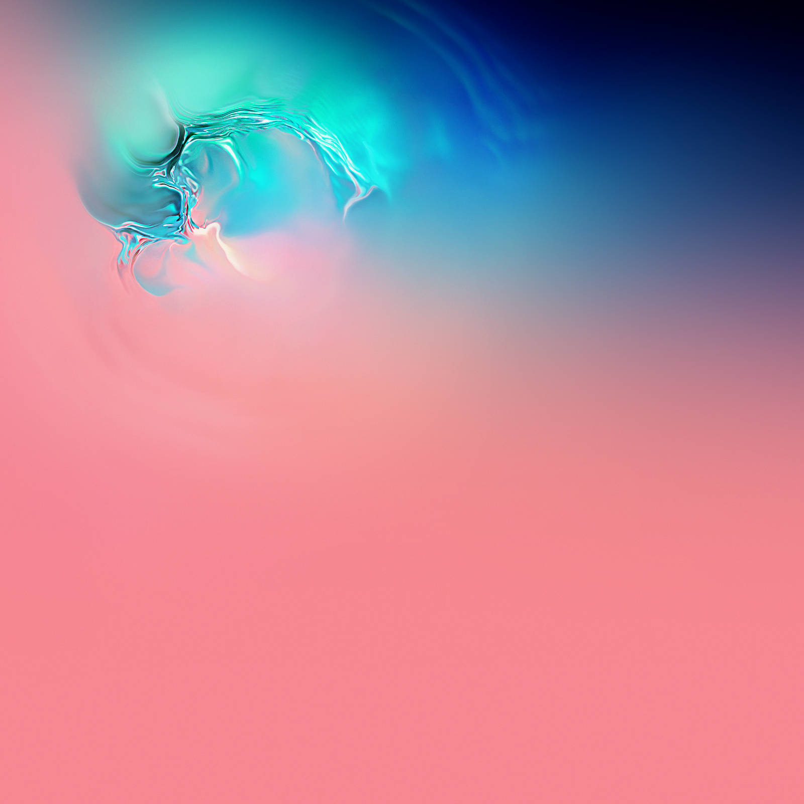 Galaxy S10 Pink Over Blue Wallpaper