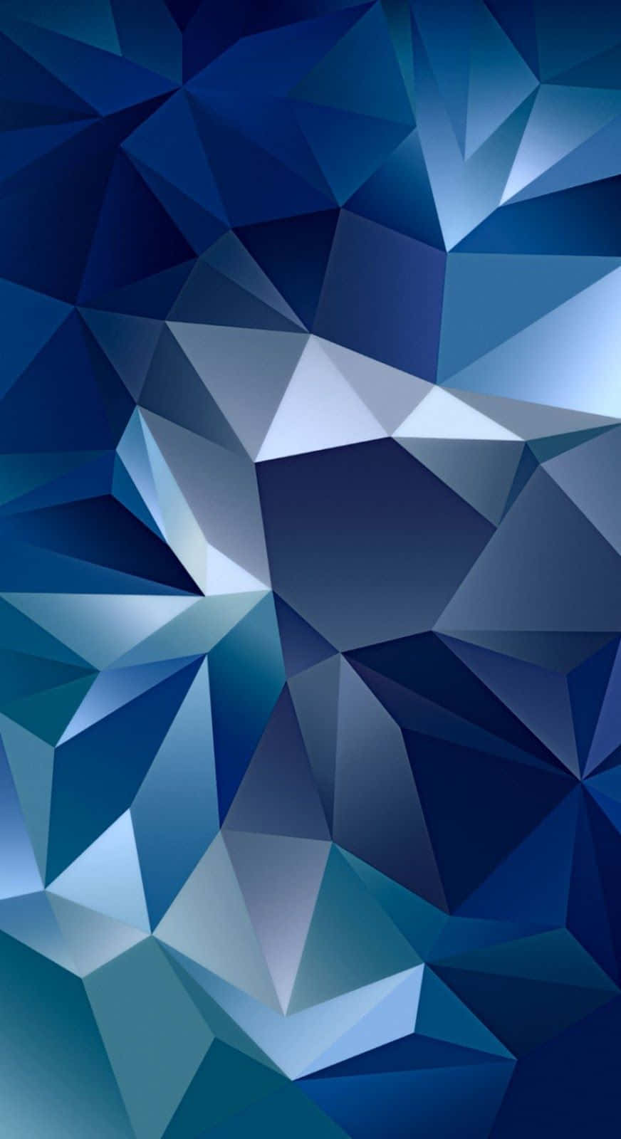 Galaxy S5 Blue Crystal Pattern Wallpaper