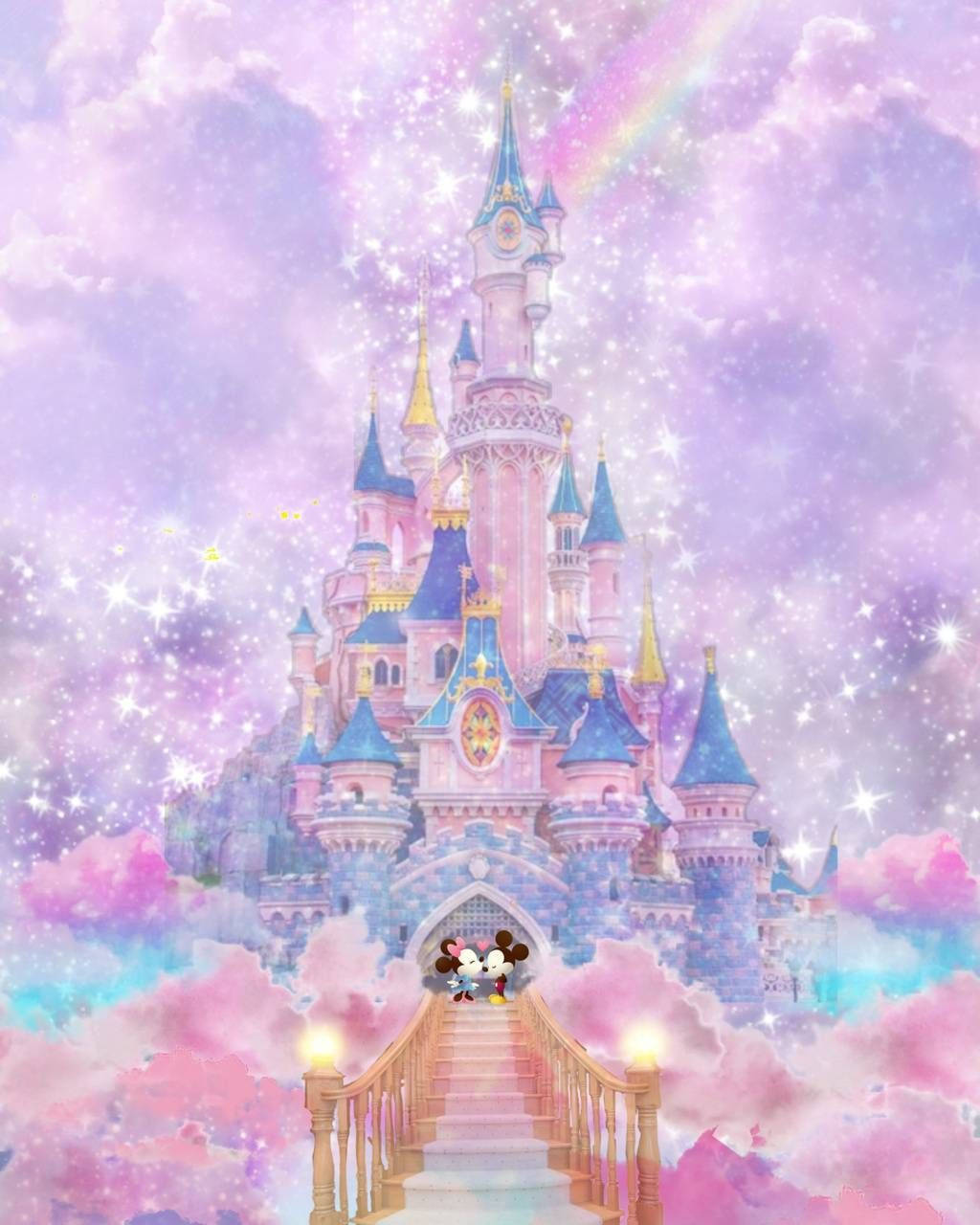 Galaxy-themed Disneyland Castle Wallpaper