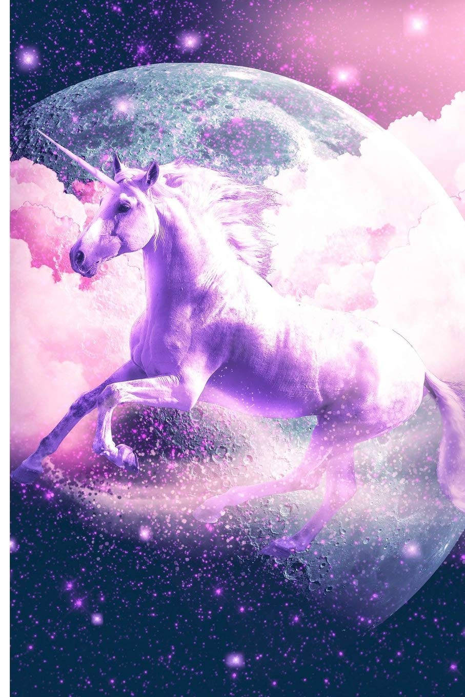 Galaxy Unicorn In Pink Skies Wallpaper