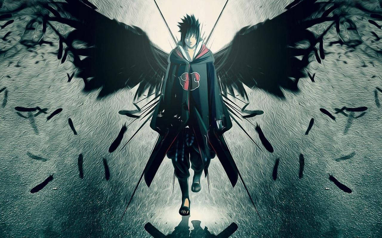 Gambar Sasuke With Crow Feathers Wallpaper