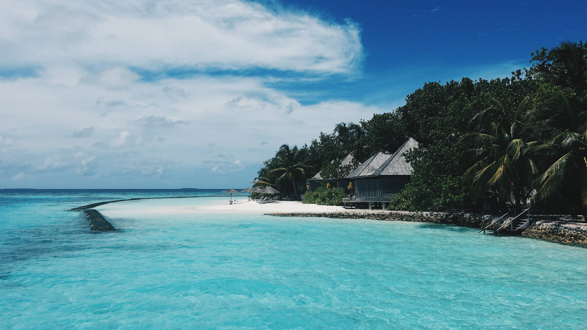 Gangehi Beach Maldives Tropical Desktop Wallpaper