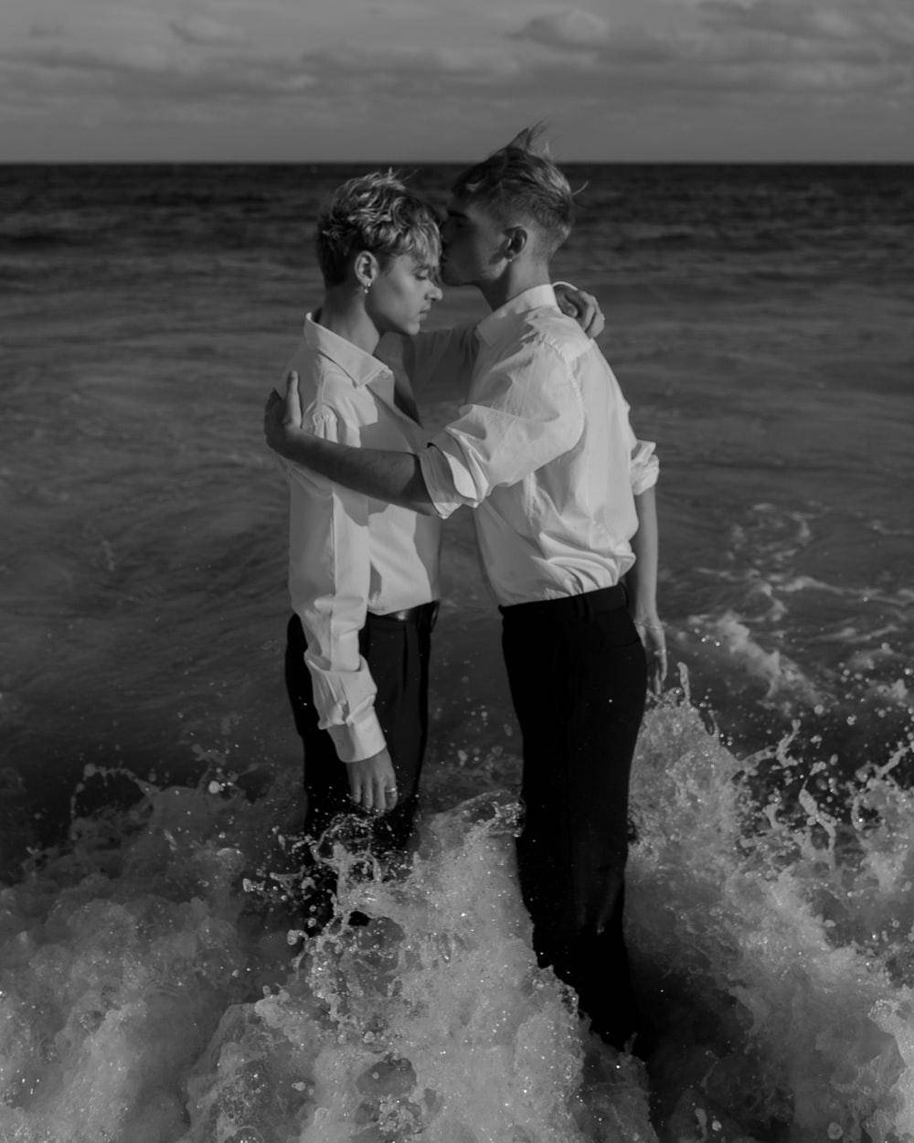 Gay Boy Beach Kiss Wallpaper