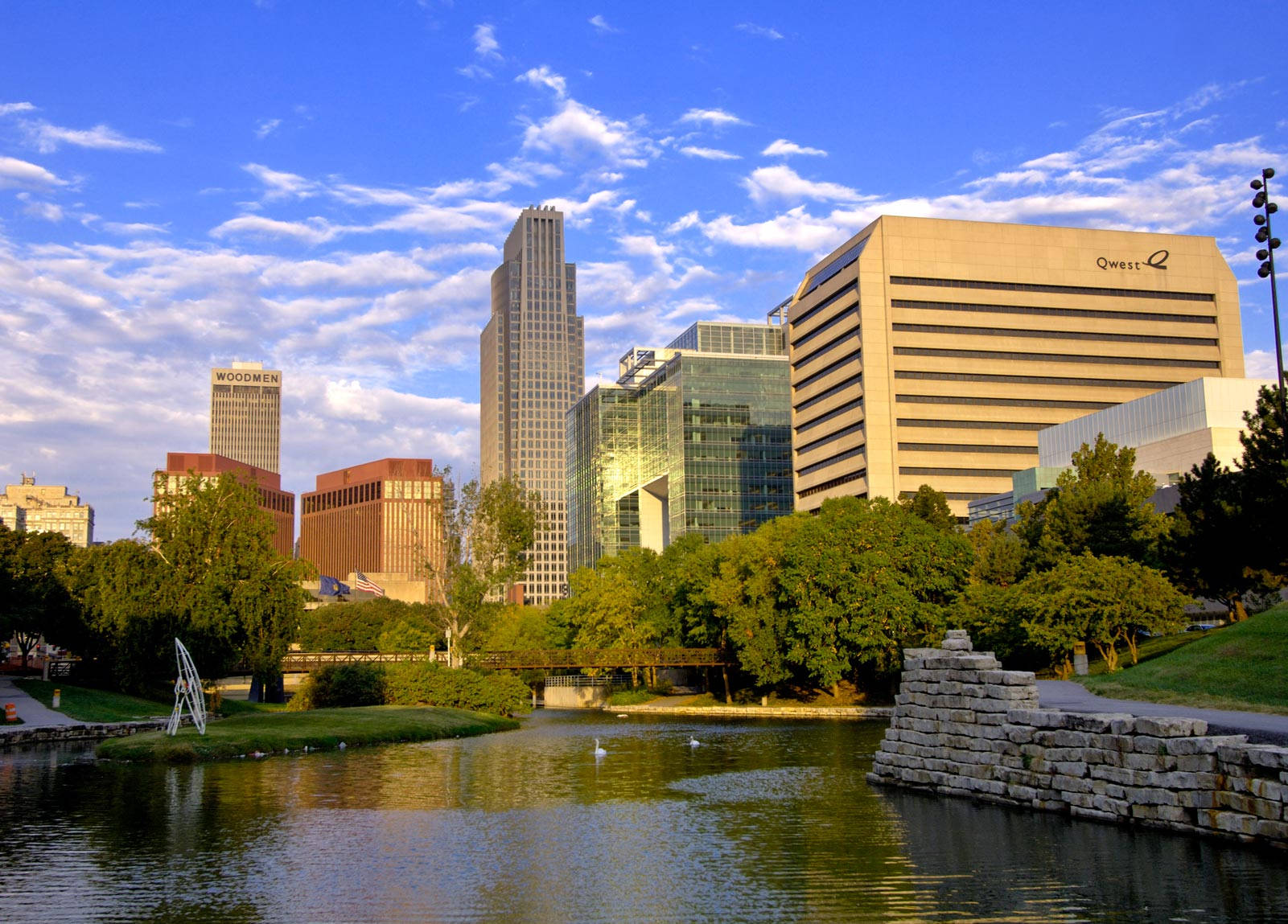 Gene Leahy Mall Omaha Lagoon Wallpaper