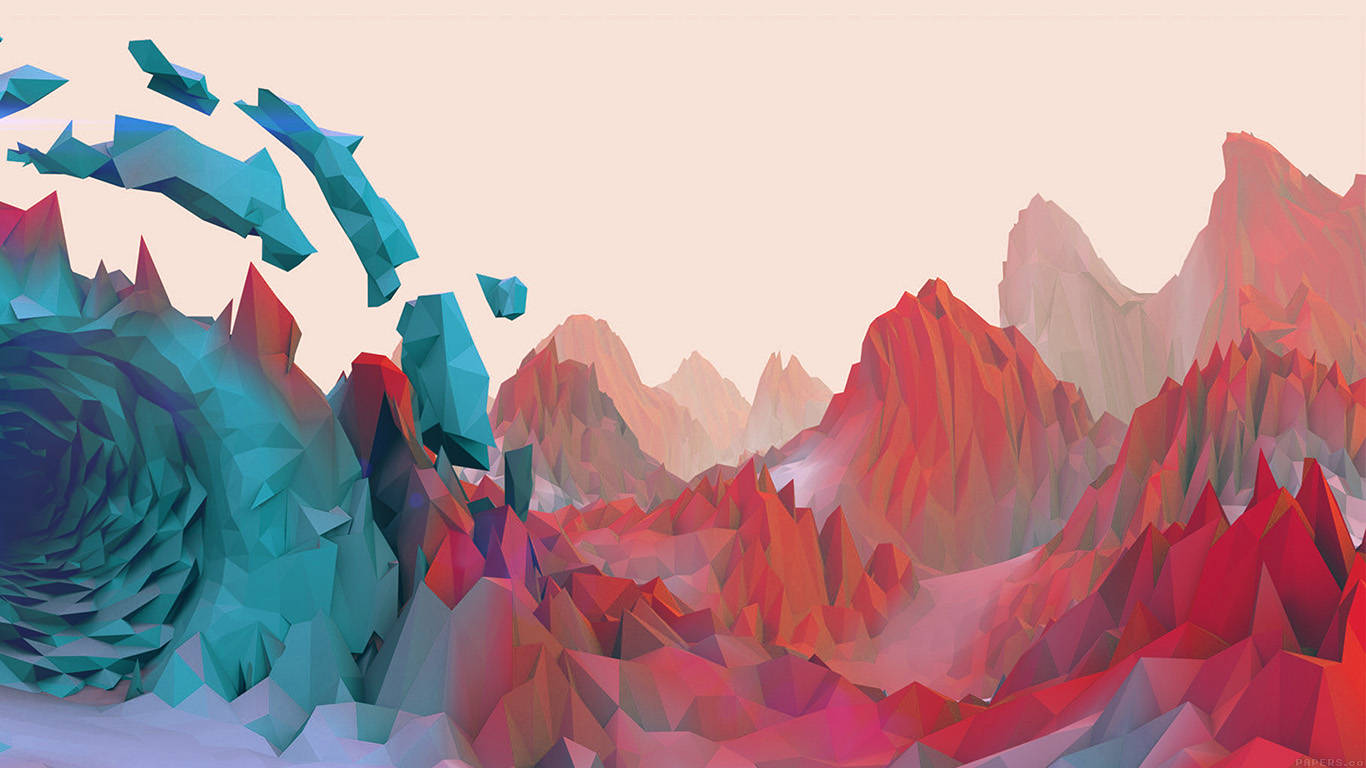 Geometric Landscape Aesthetic Art Desktop Wallpaper