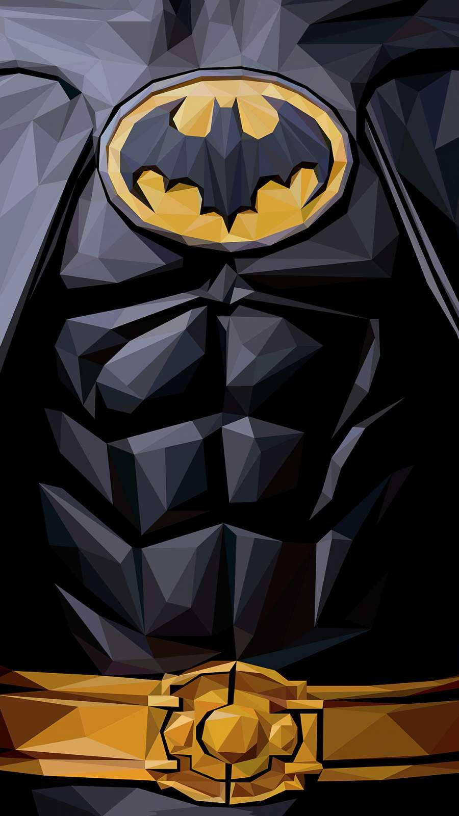 Geometric The Batman Iphone Torso Wallpaper