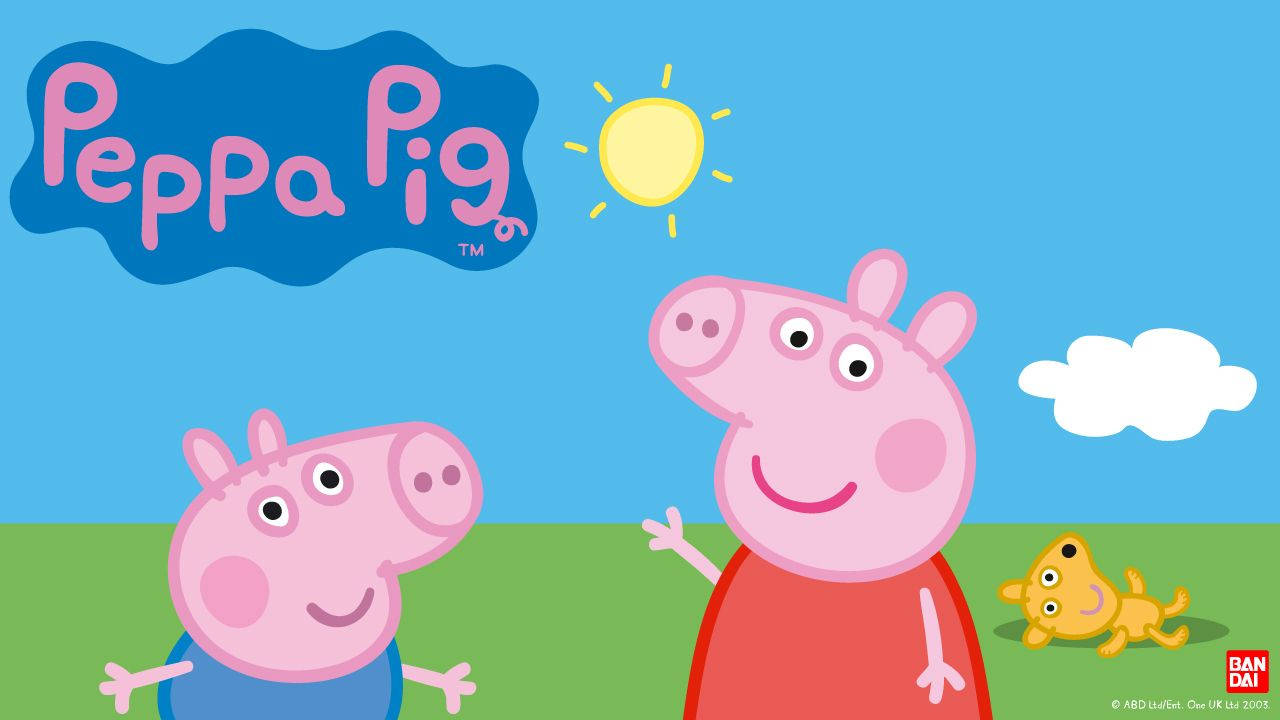 George And Peppa Pig In The Sun Wallpaper