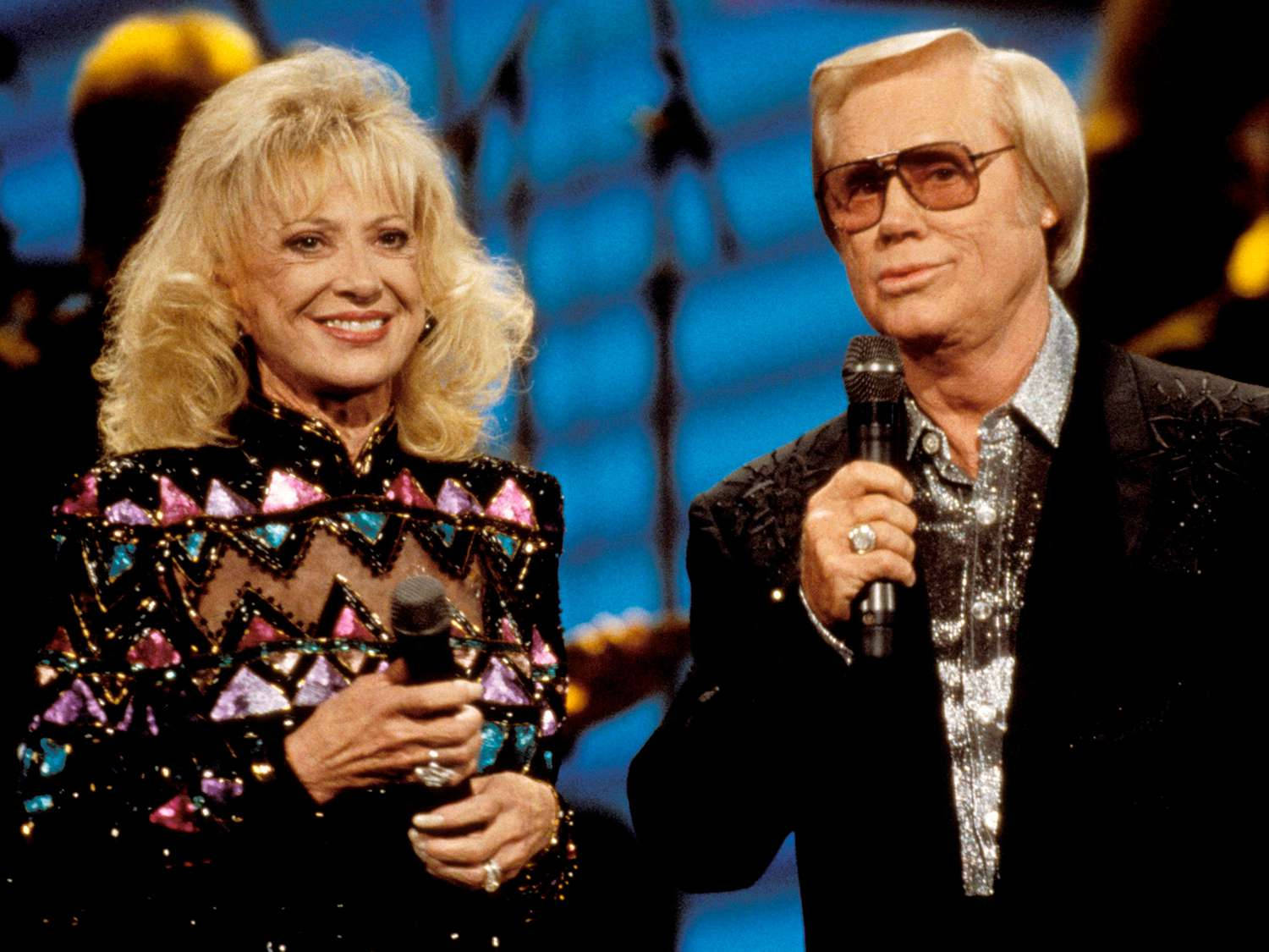 George Jones Tammy Wynette Singing Performance Photo Wallpaper