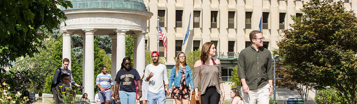 George Washington University Students And Tempietto Wallpaper