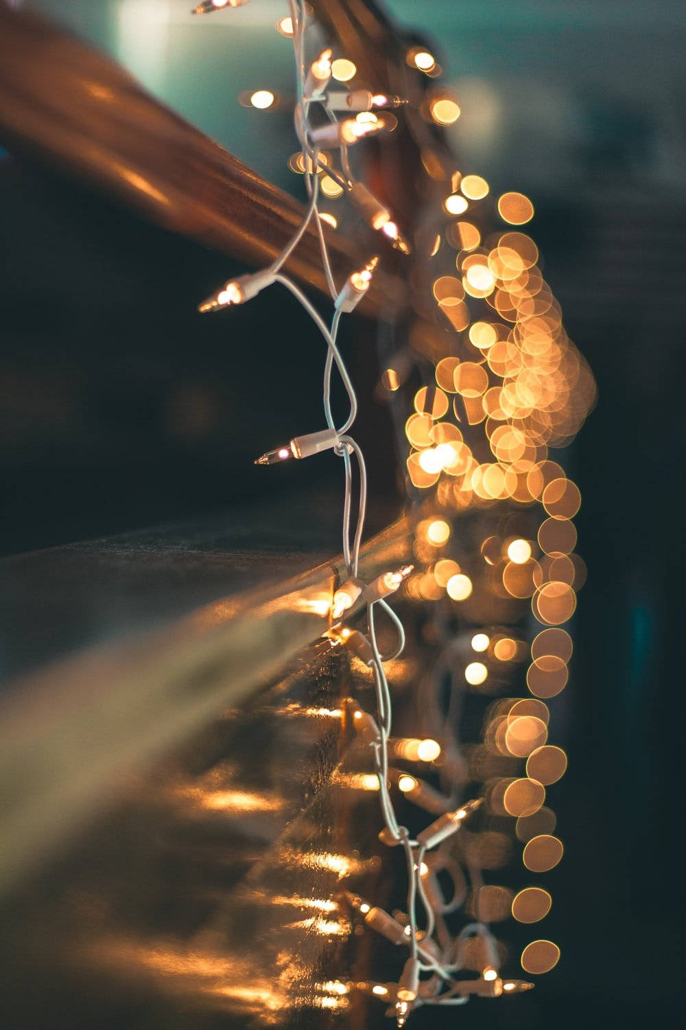 Get Into The Christmas Spirit With A Beautiful Festive Display Of Lights Wallpaper