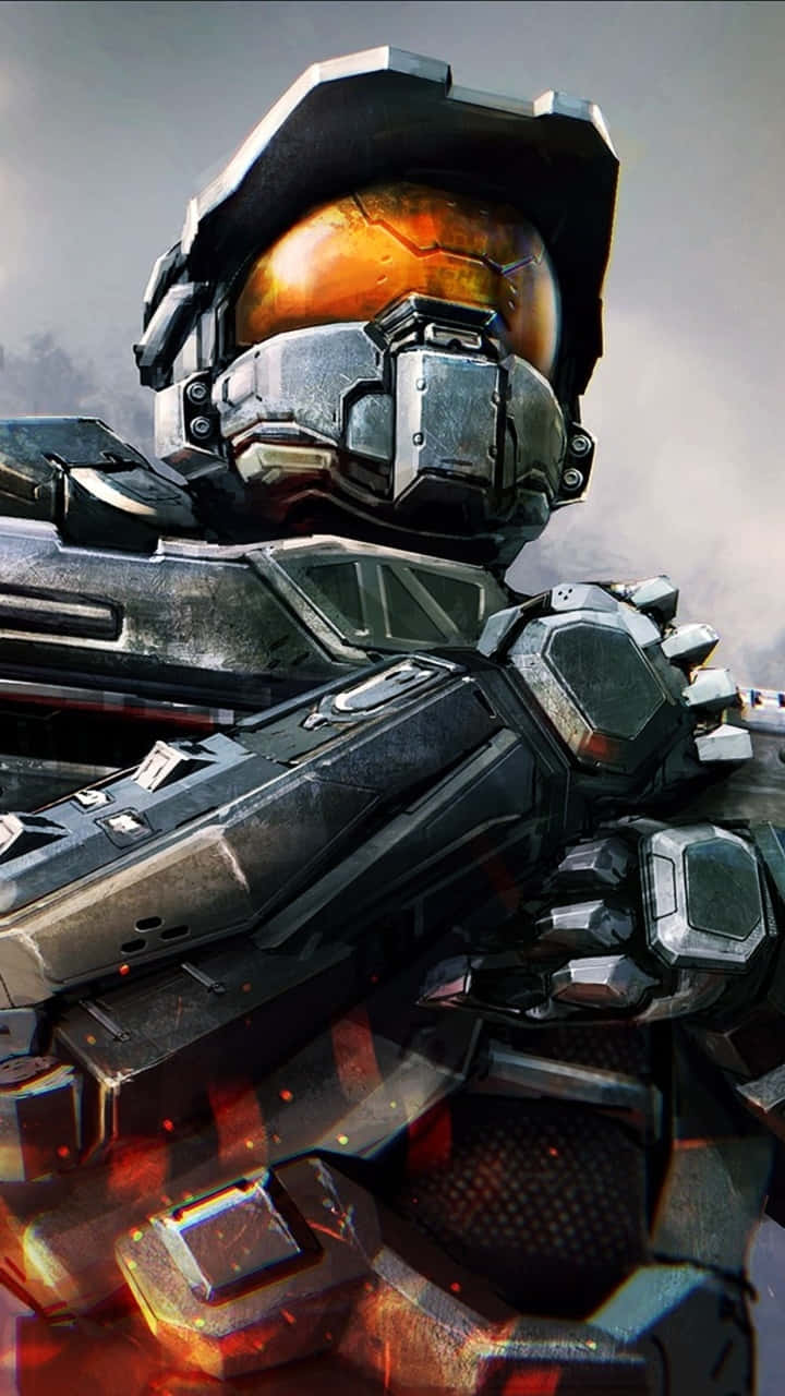 Get Ready For An Adventure With The Master Chief Phone Wallpaper