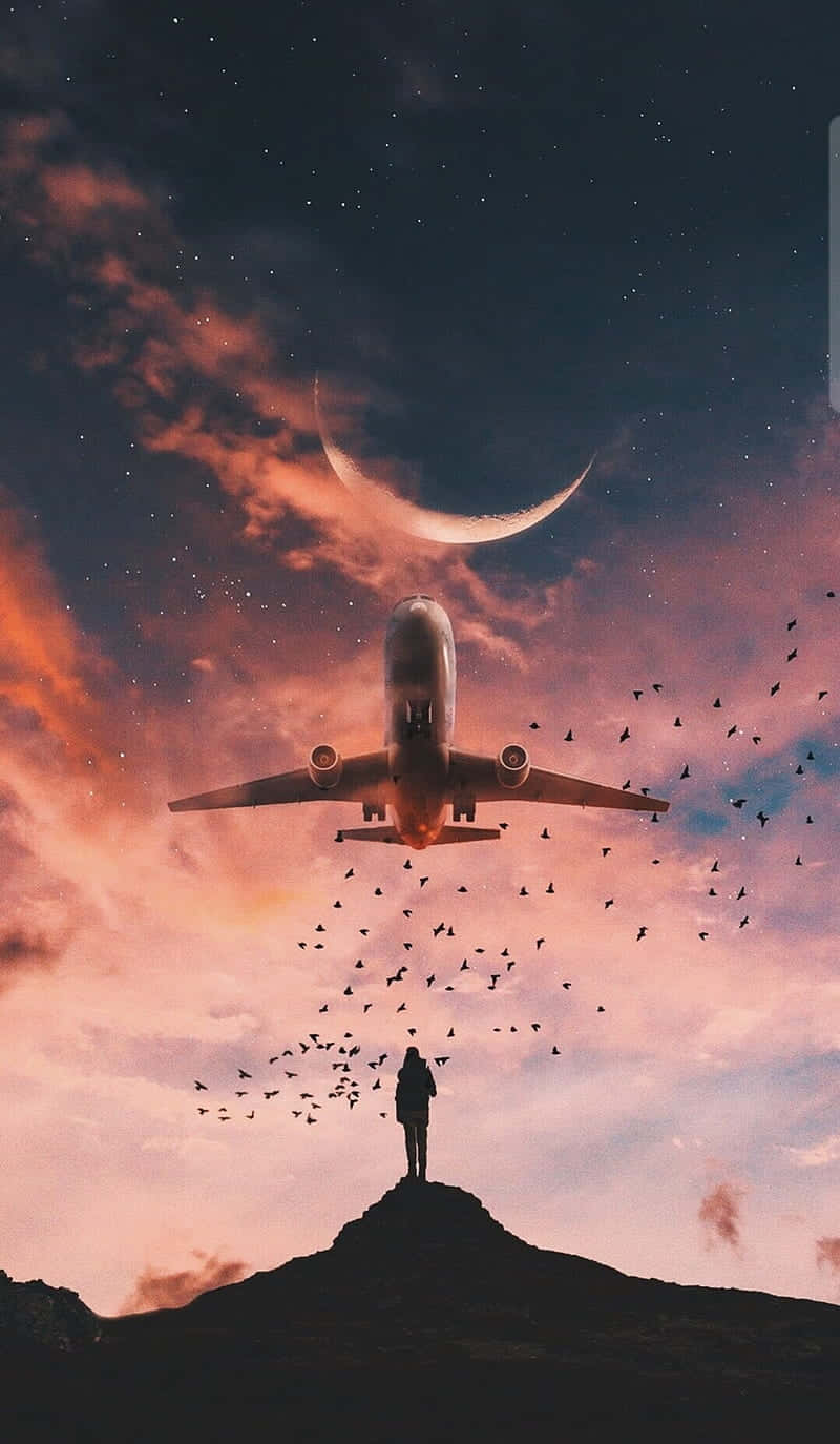 Get Ready To Fly With The Stylish Pink Plane Wallpaper