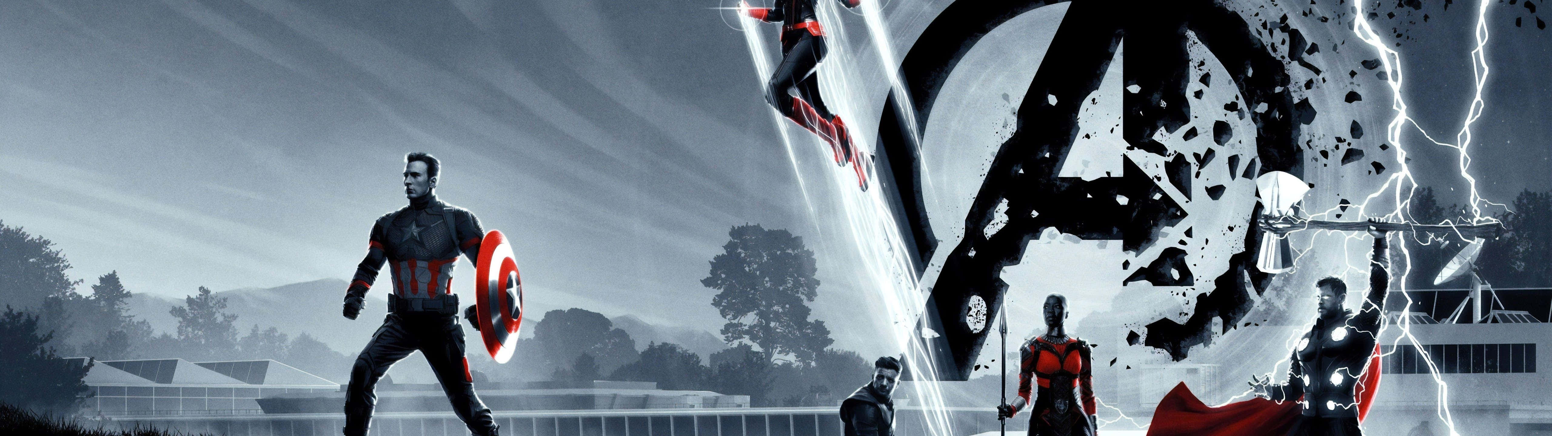 Get The Best Out Of Avengers Dual Screen! Wallpaper