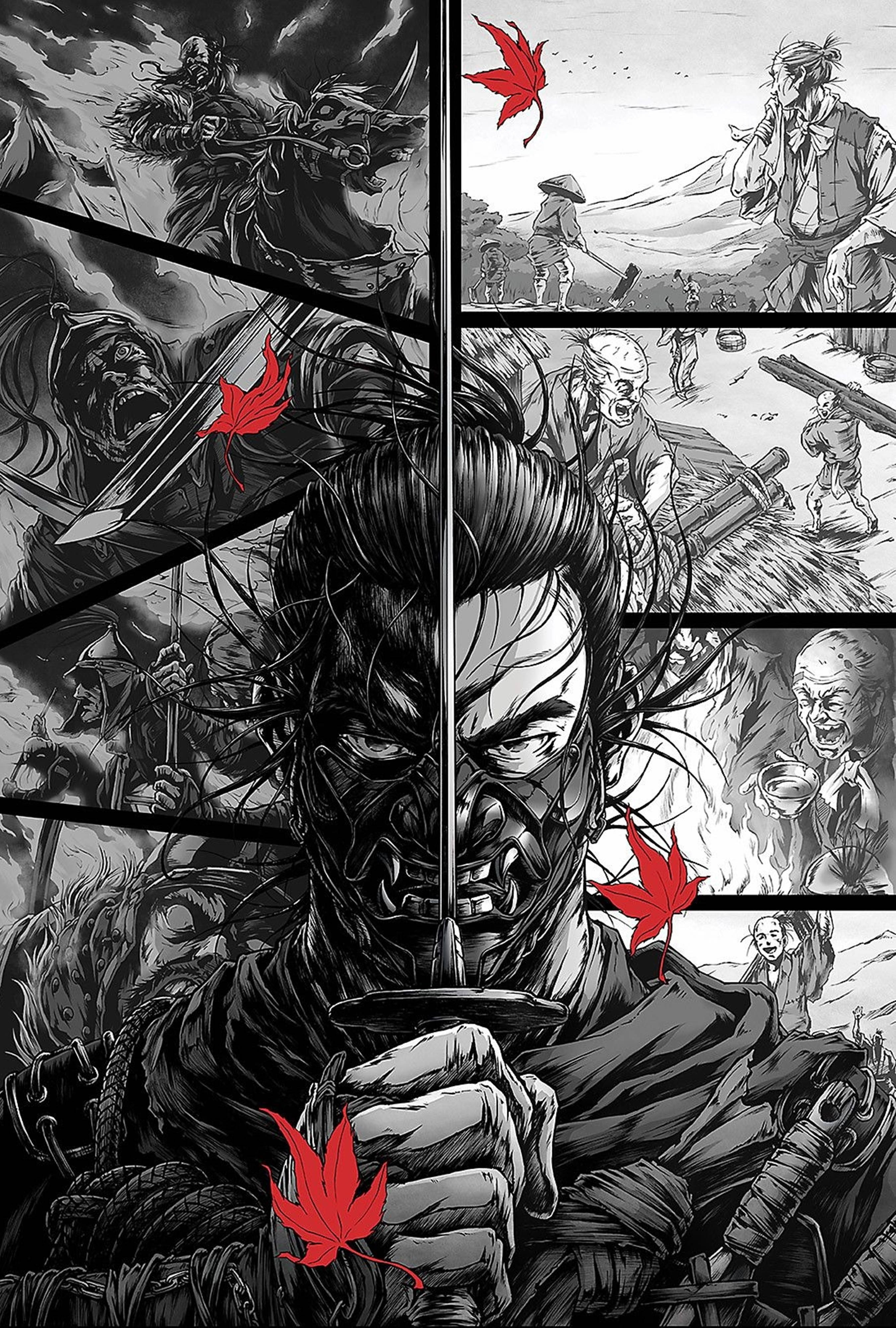 Ghost Of Tsushima Comic Art 4k Wallpaper