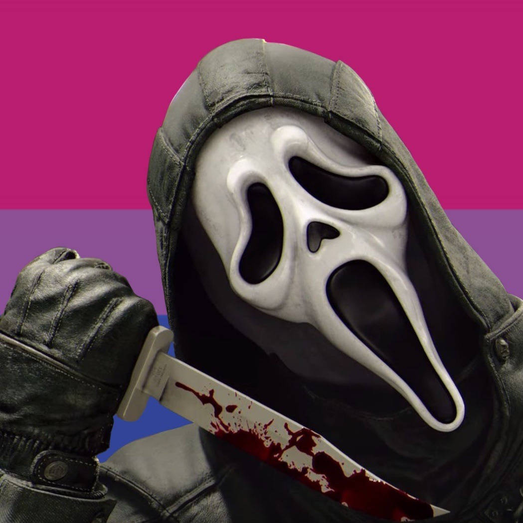 Ghostface Pfp With Blood Wallpaper