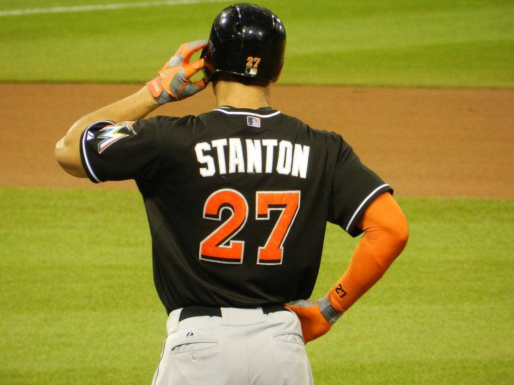 Giancarlo Stanton Nice Back View Picture Wallpaper