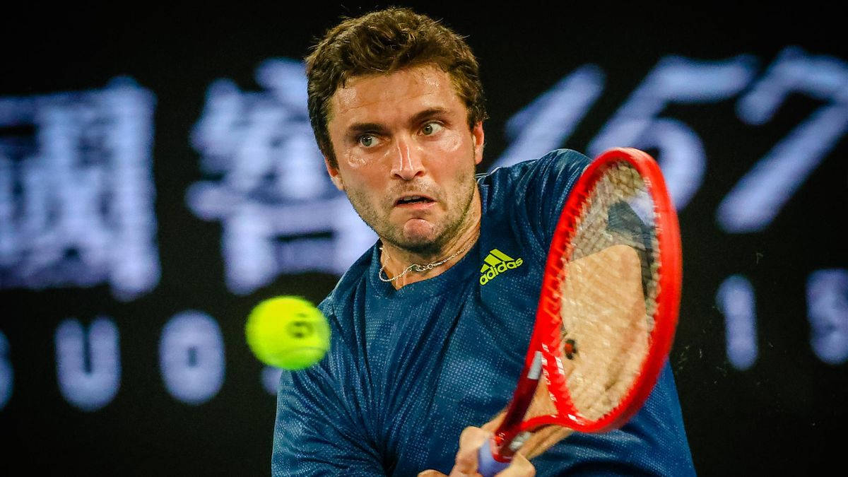 Gilles Simon And Tennis Ball Wallpaper