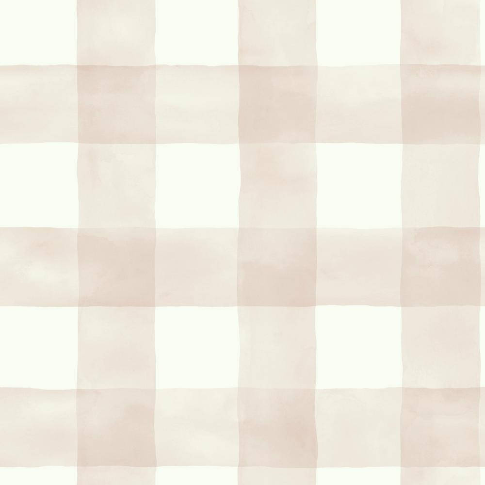Gingham Pink White Pattern Wallpaper