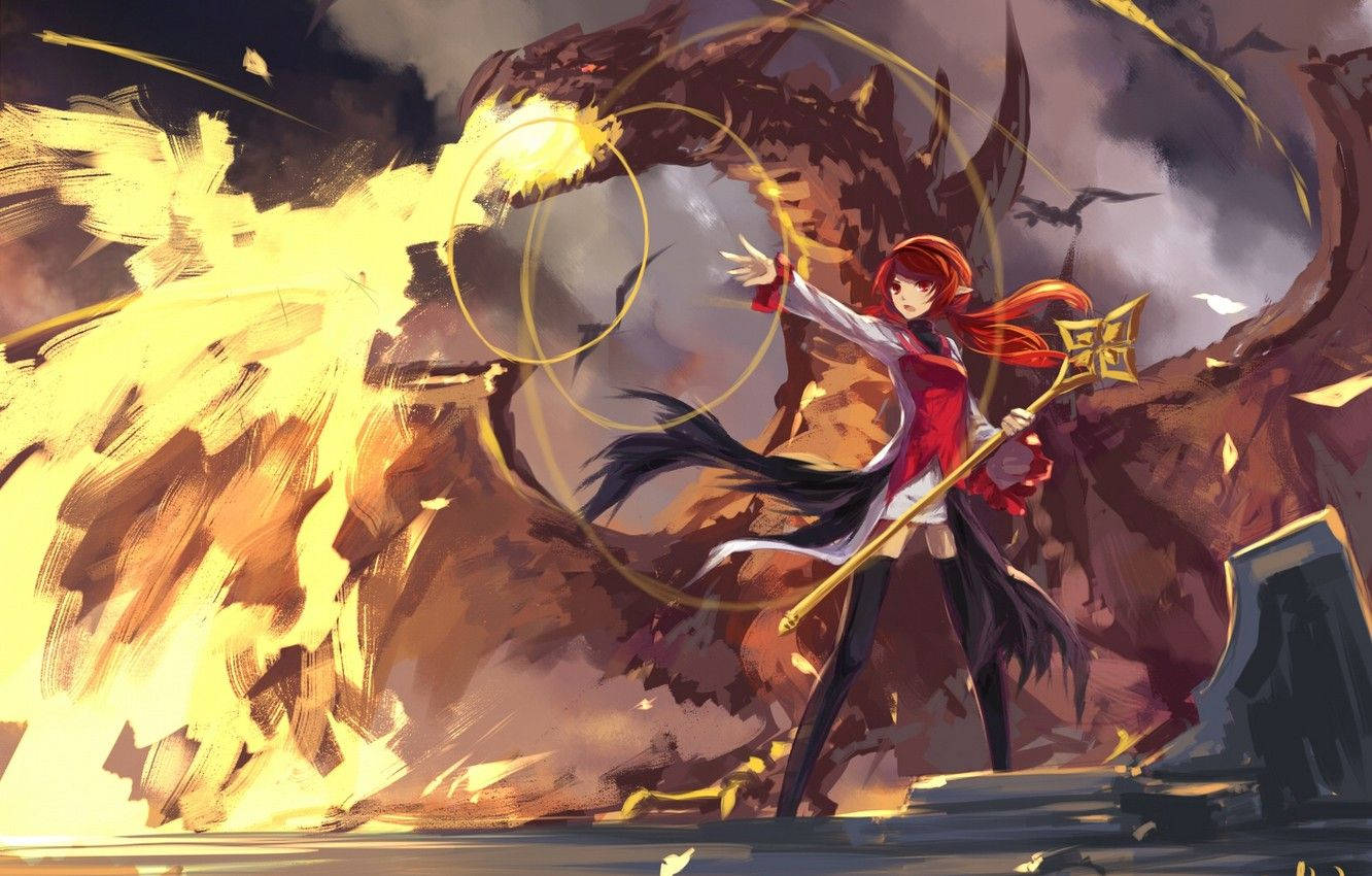 Girl Dungeon Fighter Fire Anime Wallpaper