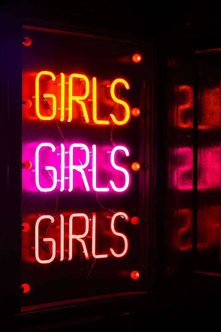 Girls Neon Lights Wallpaper