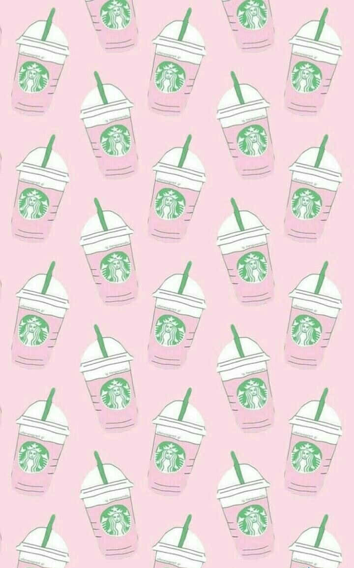 Girly Aesthetic Starbucks Pastel Pink Coffee Drink Wallpaper