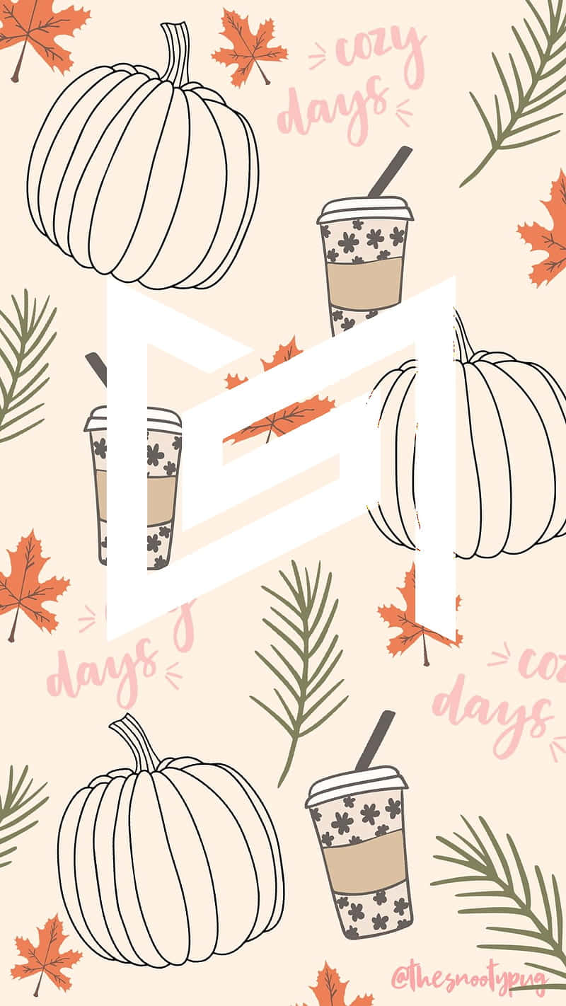 Girly Halloween Fall Cream Wallpaper