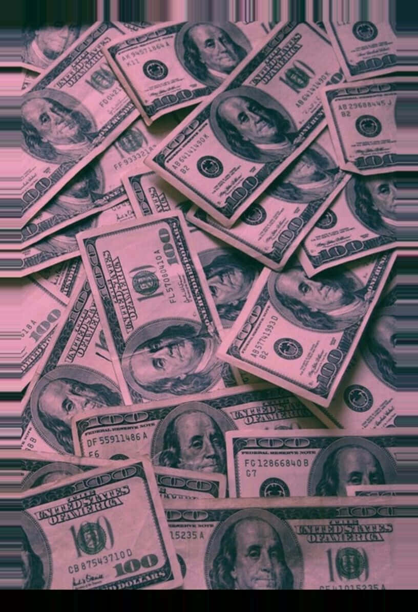 Girly Money Piles Of Usd Wallpaper