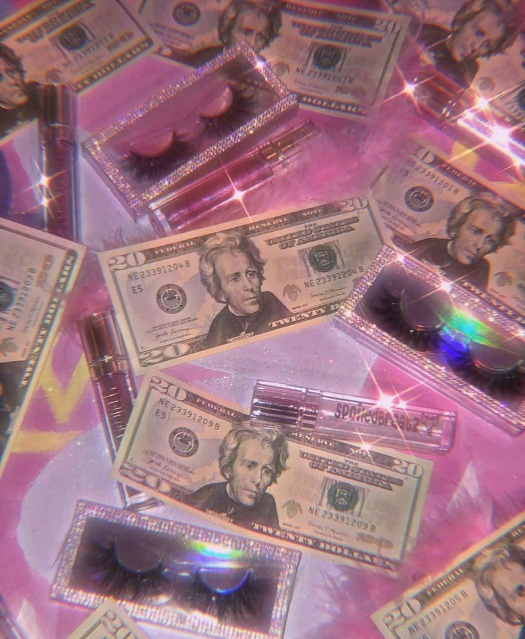 Girly Money Sparkly Aesthetic Wallpaper