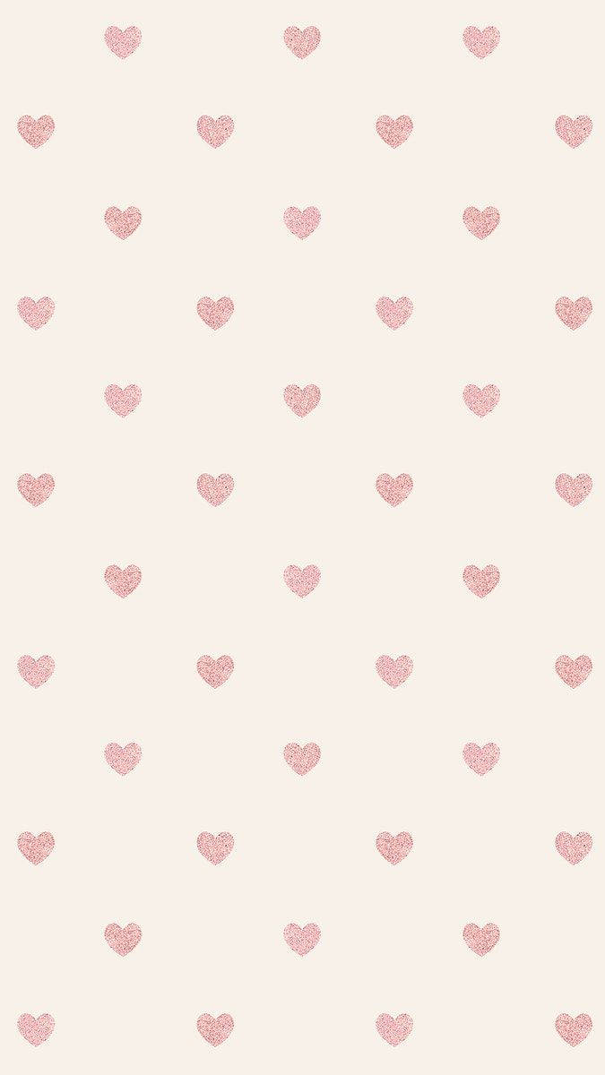 Girly Phone Heart Polka Wallpaper