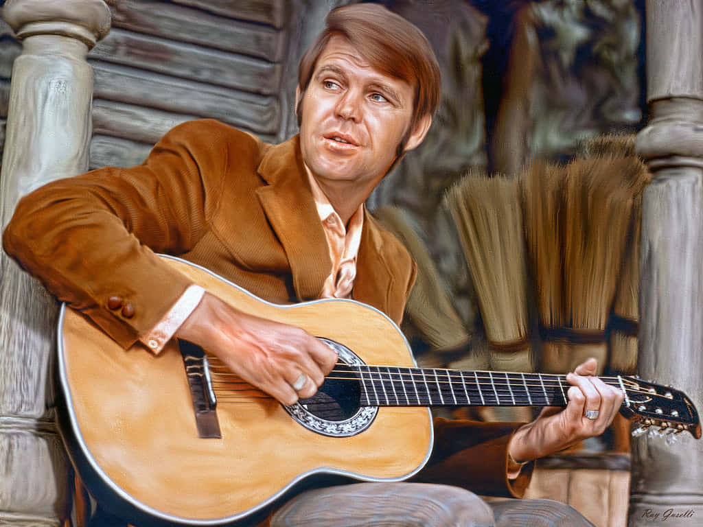 Glen Campbell Playing Guitar Wallpaper