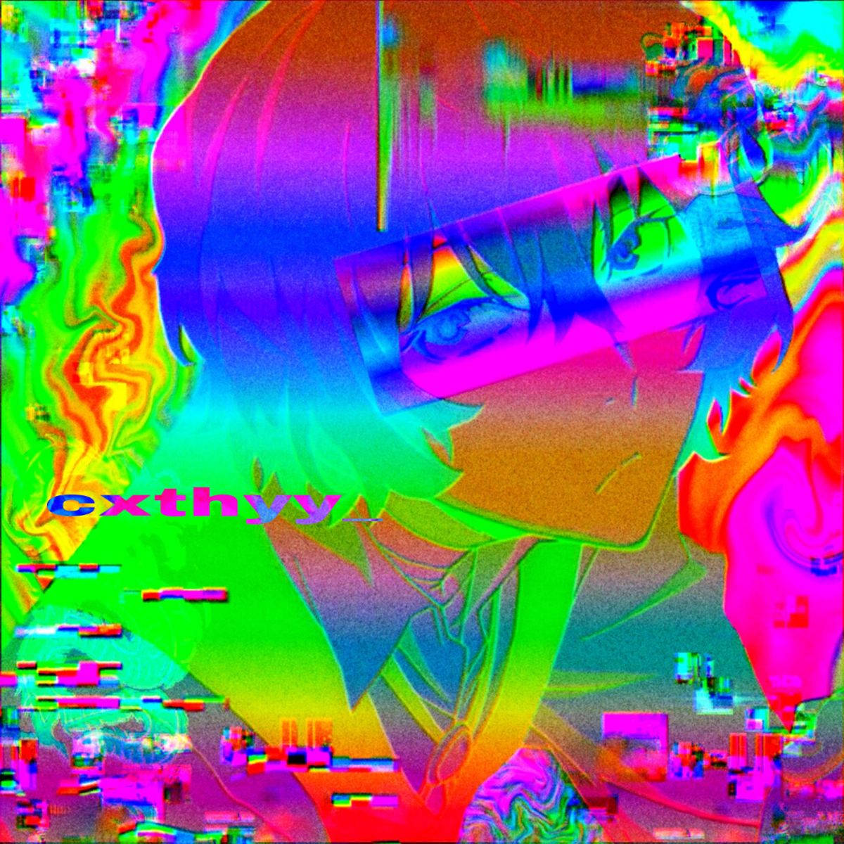 Glitchcore Rainbow Wallpaper