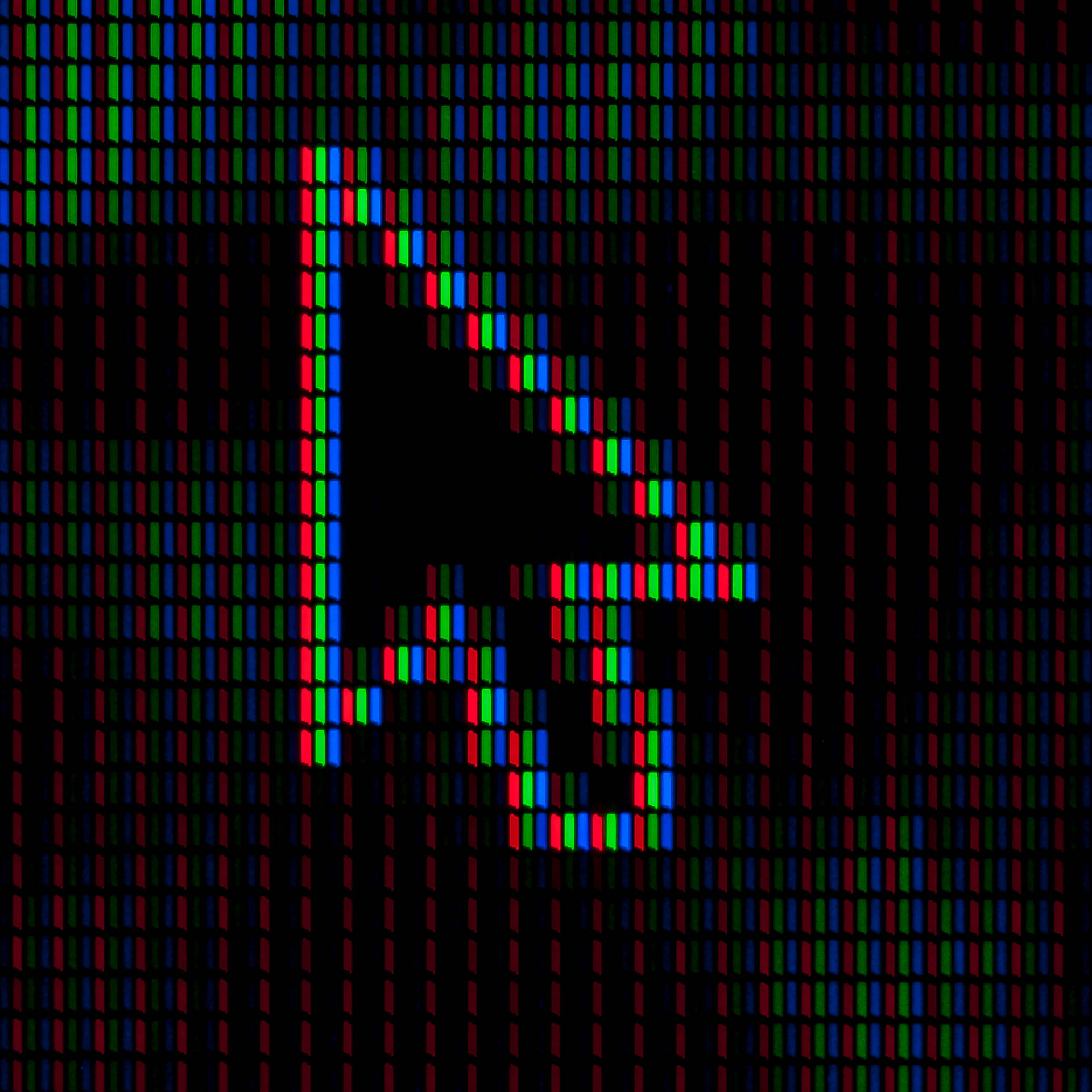 Glitchy Pixel Arrow Wallpaper